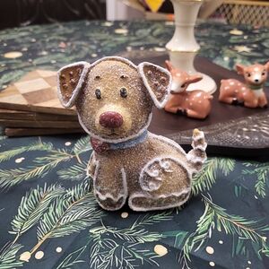 Brown and White Dog Figurine